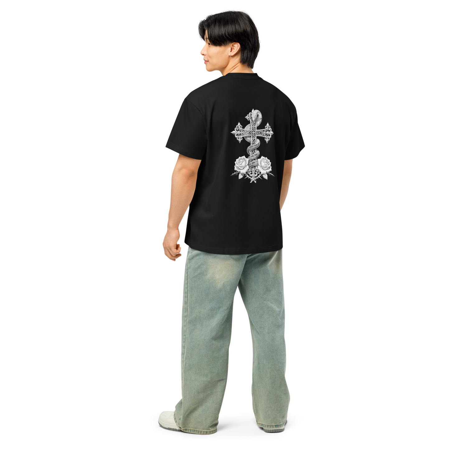 Schlange gekreuzt T-Shirt